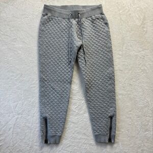 Converse Kids Gray‎ Quilted Jogger Pants Zippered Ankle Athleisure Small